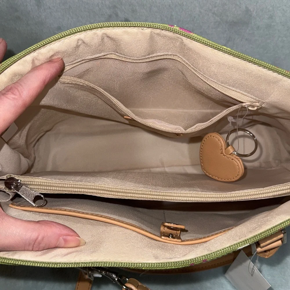 Stylish Green Floral Women's Bag
